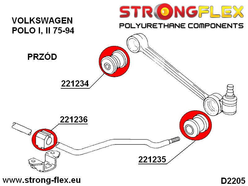 Kit de brousse de suspension avant