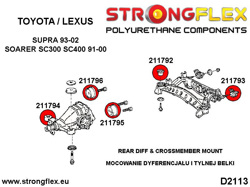 SUPPORT TOYOTA SUPRA MKIV DIFF DIFF - ARRIÈRE
