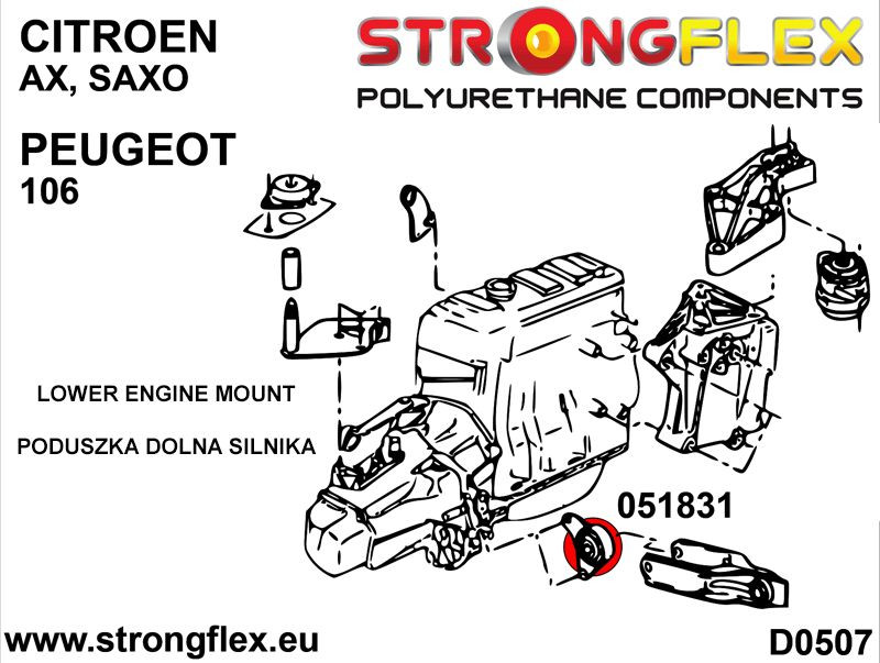 Sport de mont de moteur inférieur