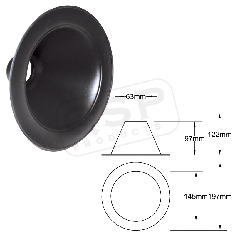 Inlet 63mm Noir