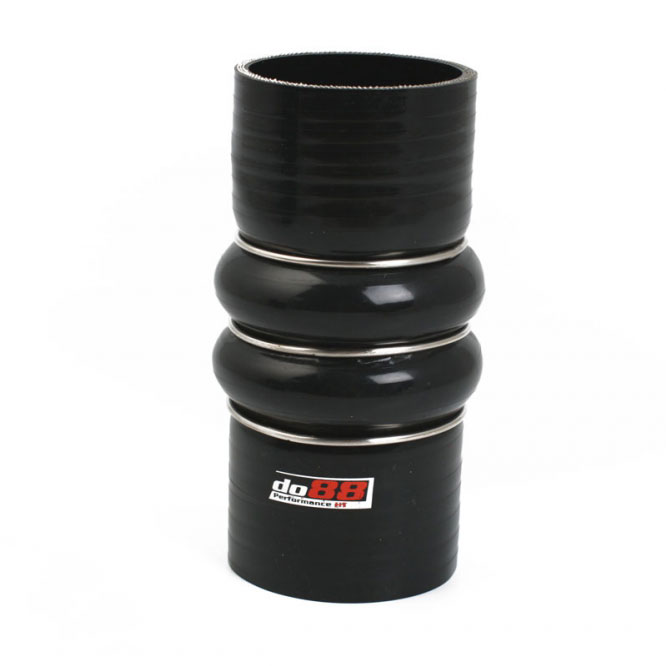 Connexion flexible noire de tuyau de silicone 2-bosses 2 '' (51mm)