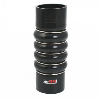 Connexion en flexion Noire de tuyau de silicone 4-bosses 3,5 '' (89mm)