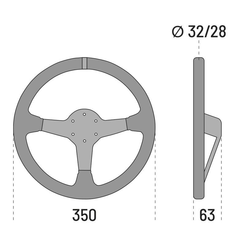 Sparco R345 Volant en cuir