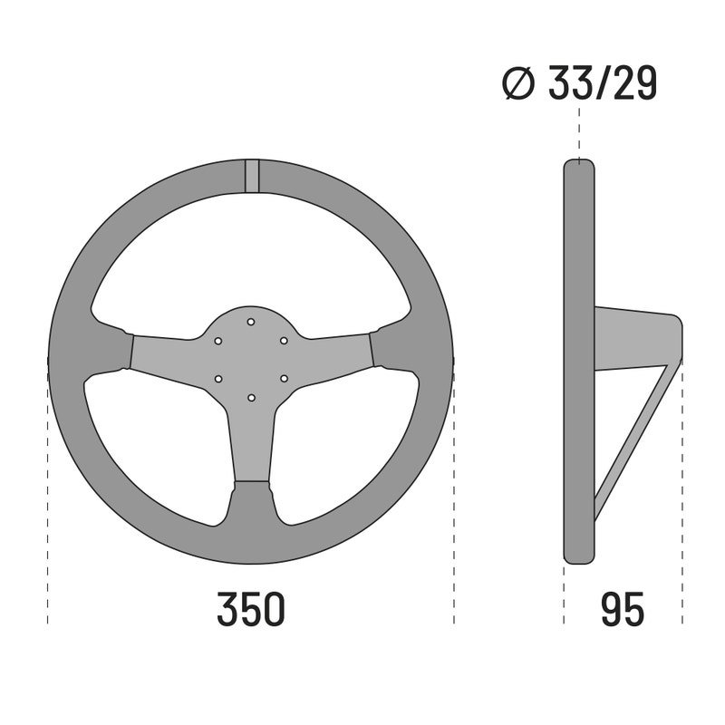 Sparco R325 Volant en daim