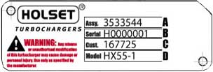 Holset / Cummins Turbocharger  Turbocharger HX25 (3786783H)