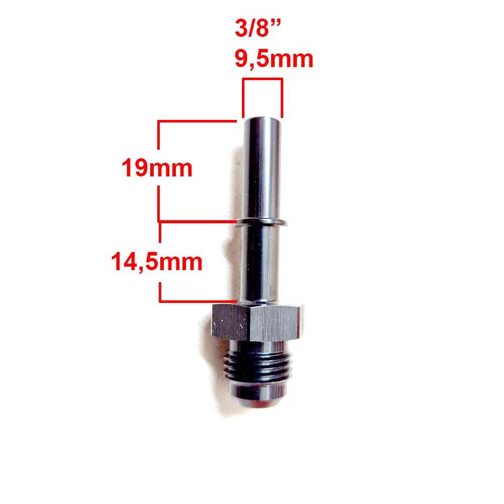 AN6 Homme - Connecteur rapide femelle de 3/8" 90 °