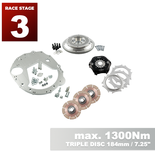 PMC RACE STAGE 3 BMW M50 M52 M54 S50 S52 S54 - BMW M57N HGD JGA - 184mm 7.25" (V)
