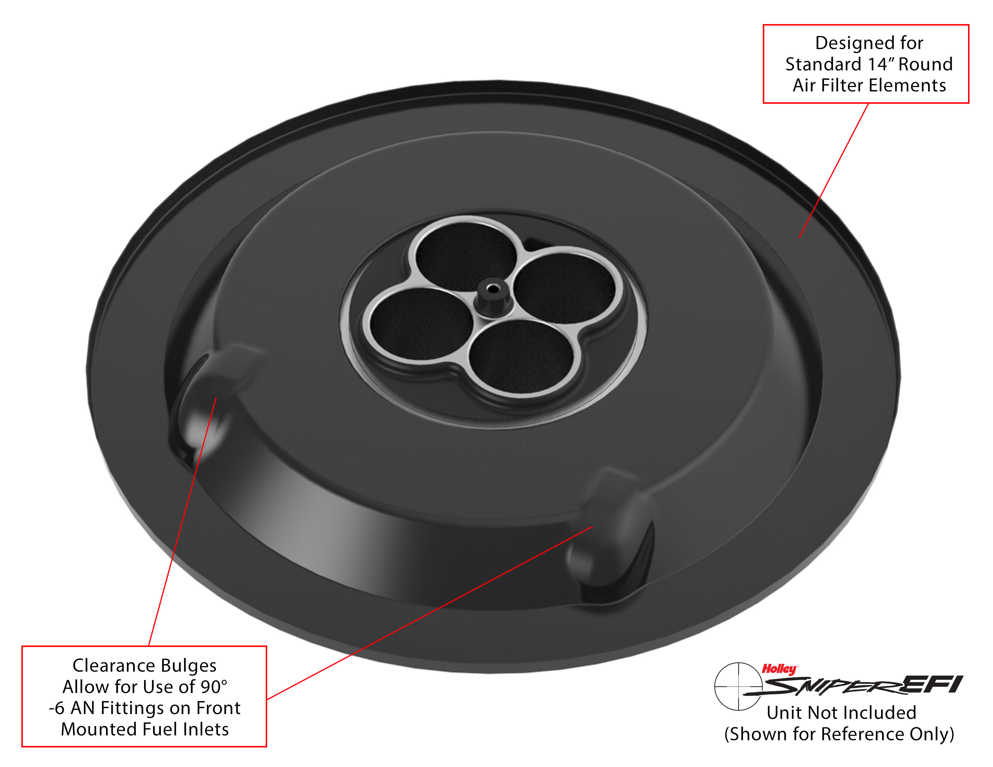 Air cleaner Drop base plate Black