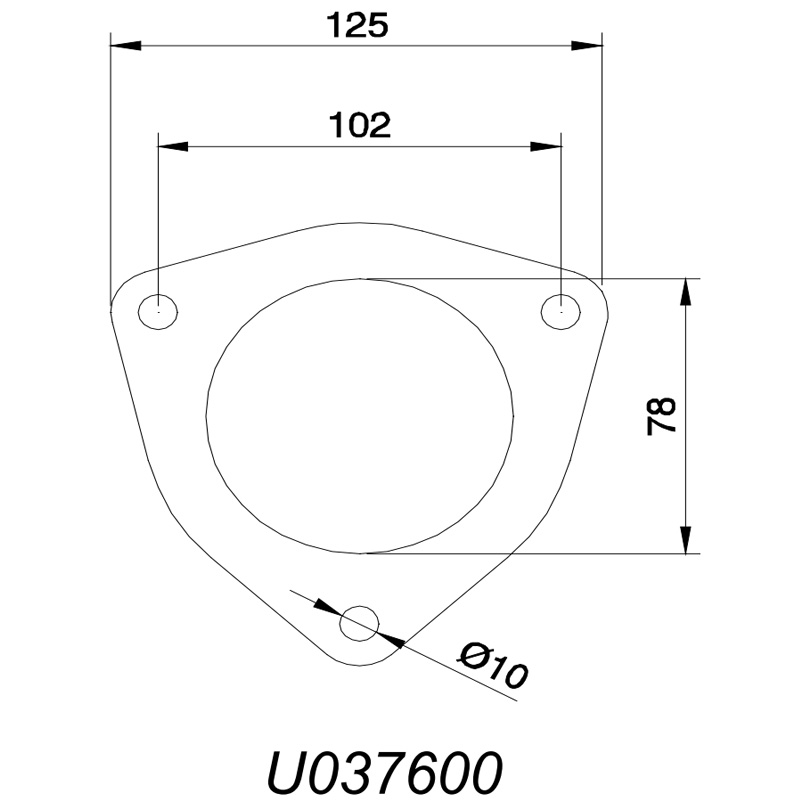 Bride de tube 3 pouces (76mm)