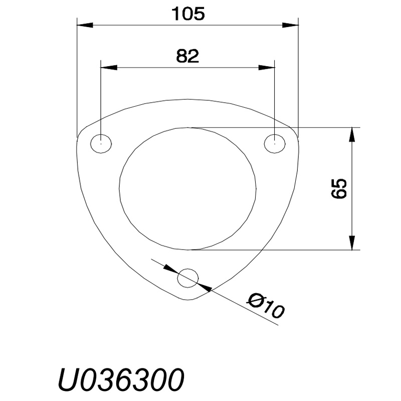 Bride de tube 2,5 pouces (63mm)