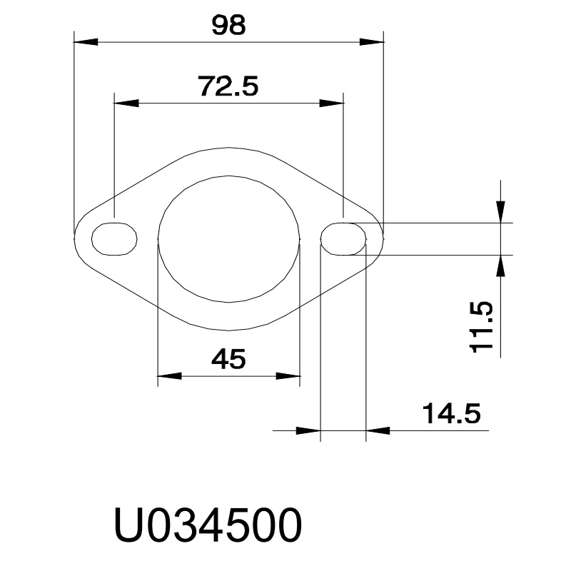 Bride de tubes 1 3/4 pouce (44,5mm)
