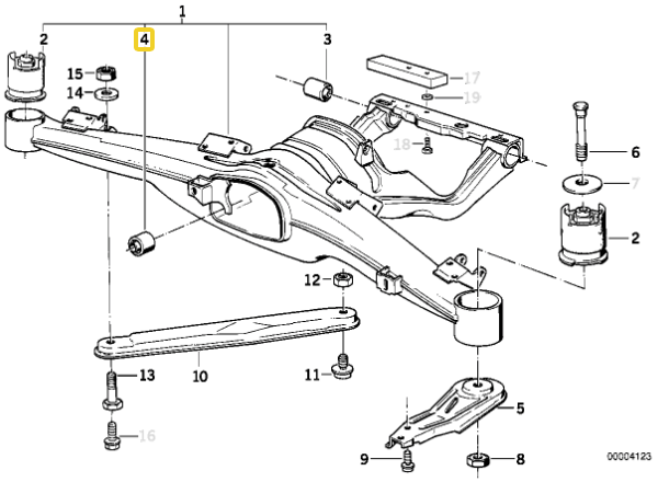 IRP Bague de différentiel Polyurethane BMW E34, E32