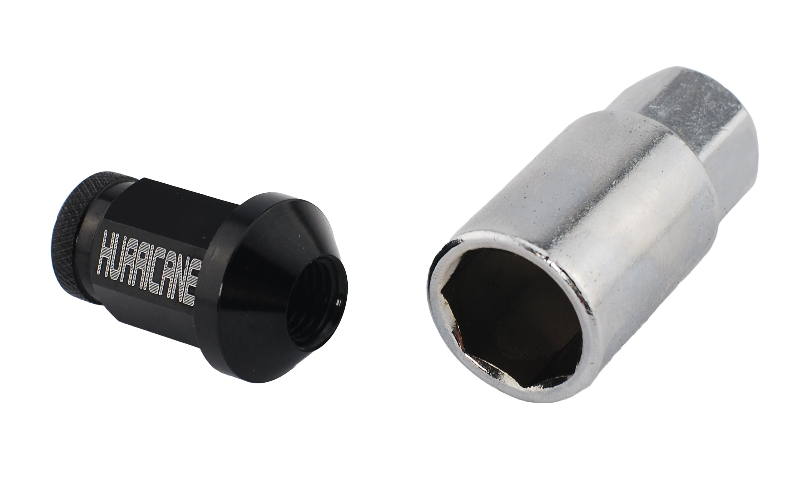 Ecrou de roue Aluminium Noir M12x1,25 (39mm)