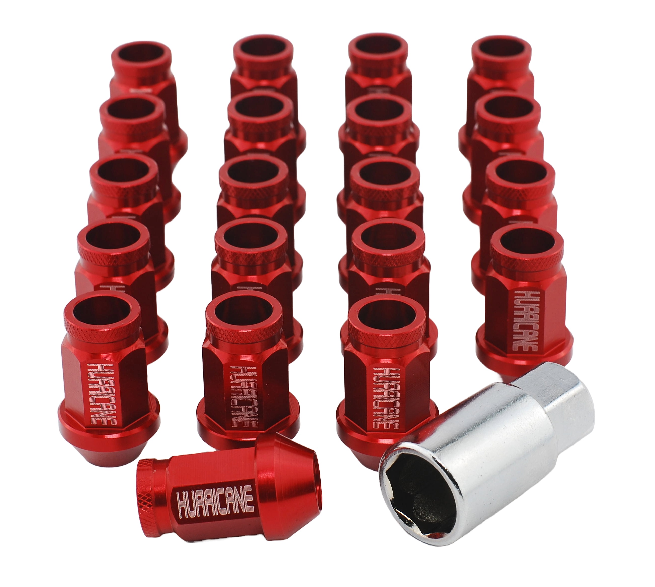 Ecrou de roue Aluminium Rouge M12x1,5 (39mm)