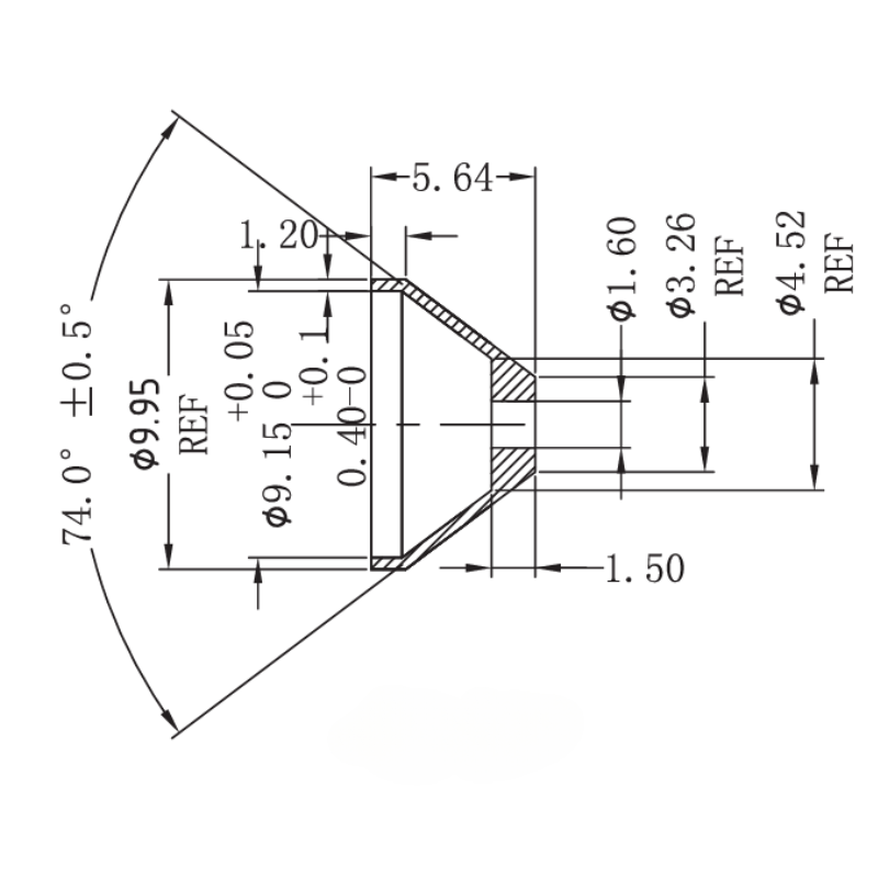 Adaptateur de restriction d'huile 1,6mm AN4