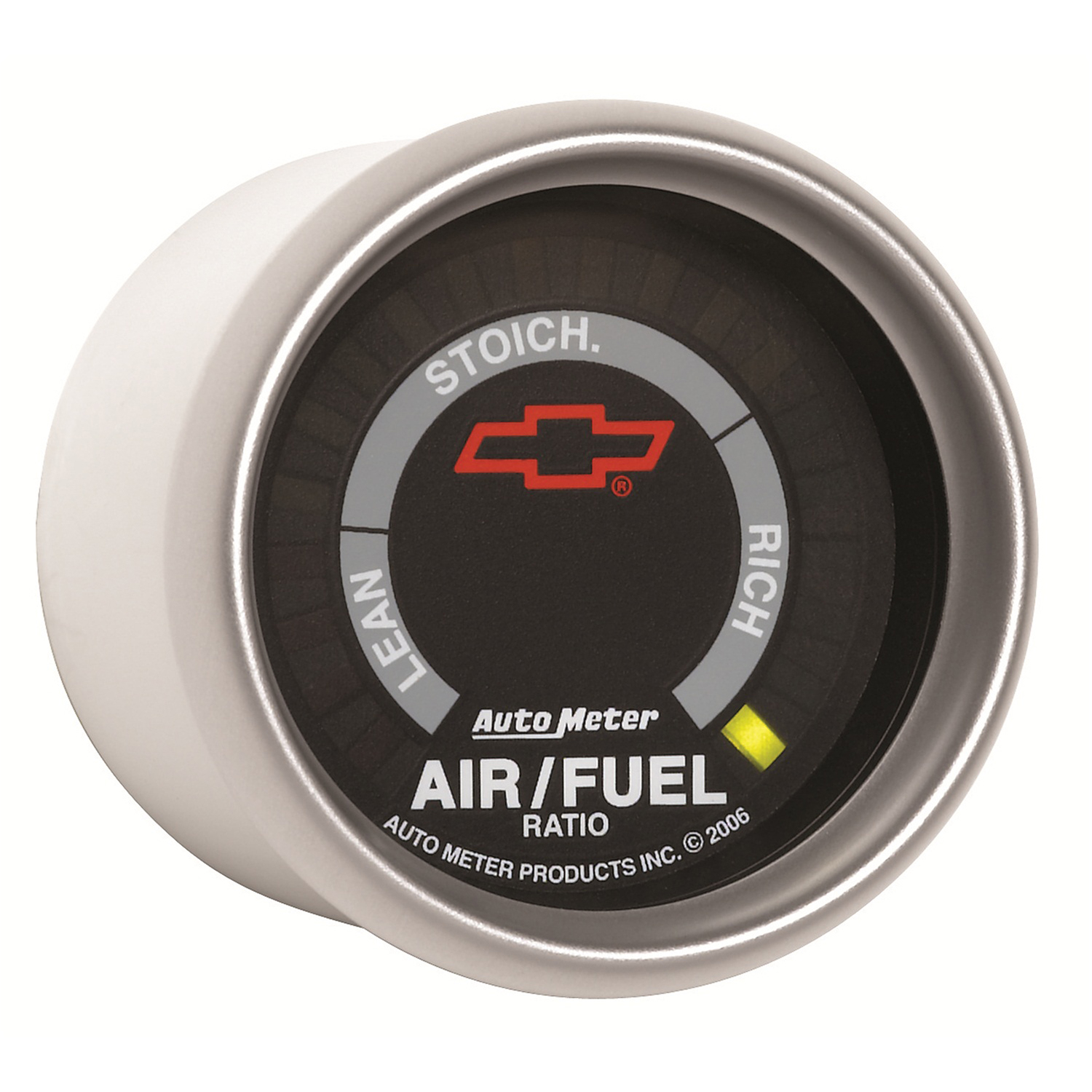 2-1/16" Narrowband Air/Fuel Ratio, Lean-Rich, Chevy Red Bowtie, Black
