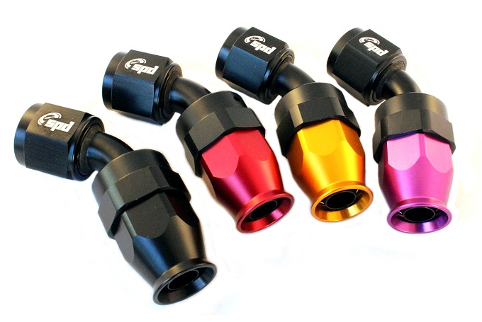 AN16 Tuyau fin de 45 ° PTFE
