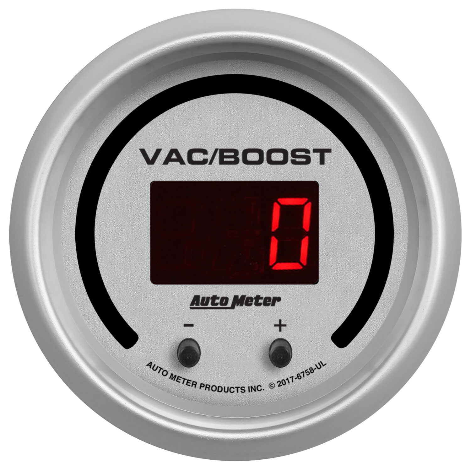 2-1/16" Two Channel Vac/Boost / Fluid Pressure, Selectable Scale Psi / Bar, Ultra-Lite Elite Digital