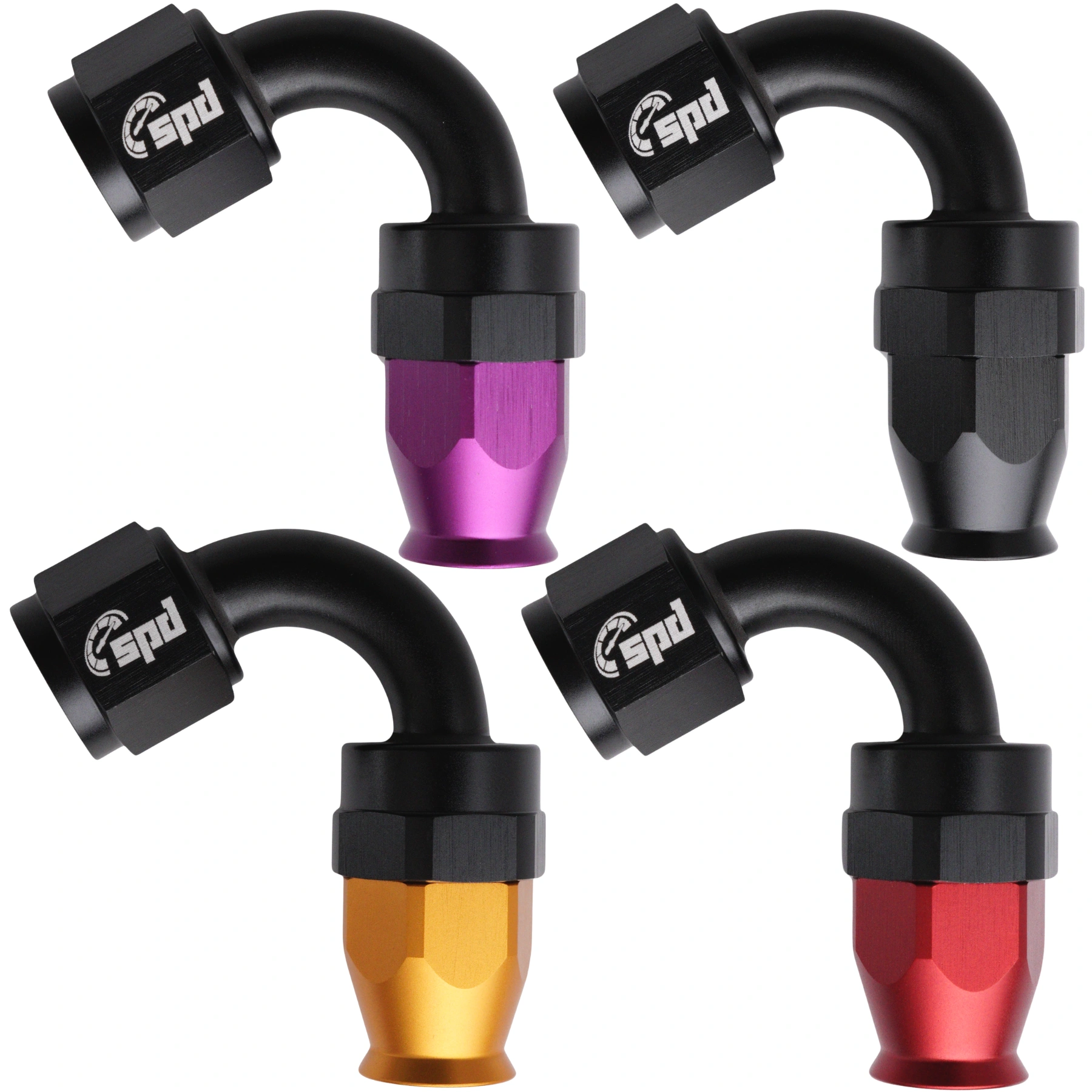 AN16 Tuyau fin de 120 ° PTFE