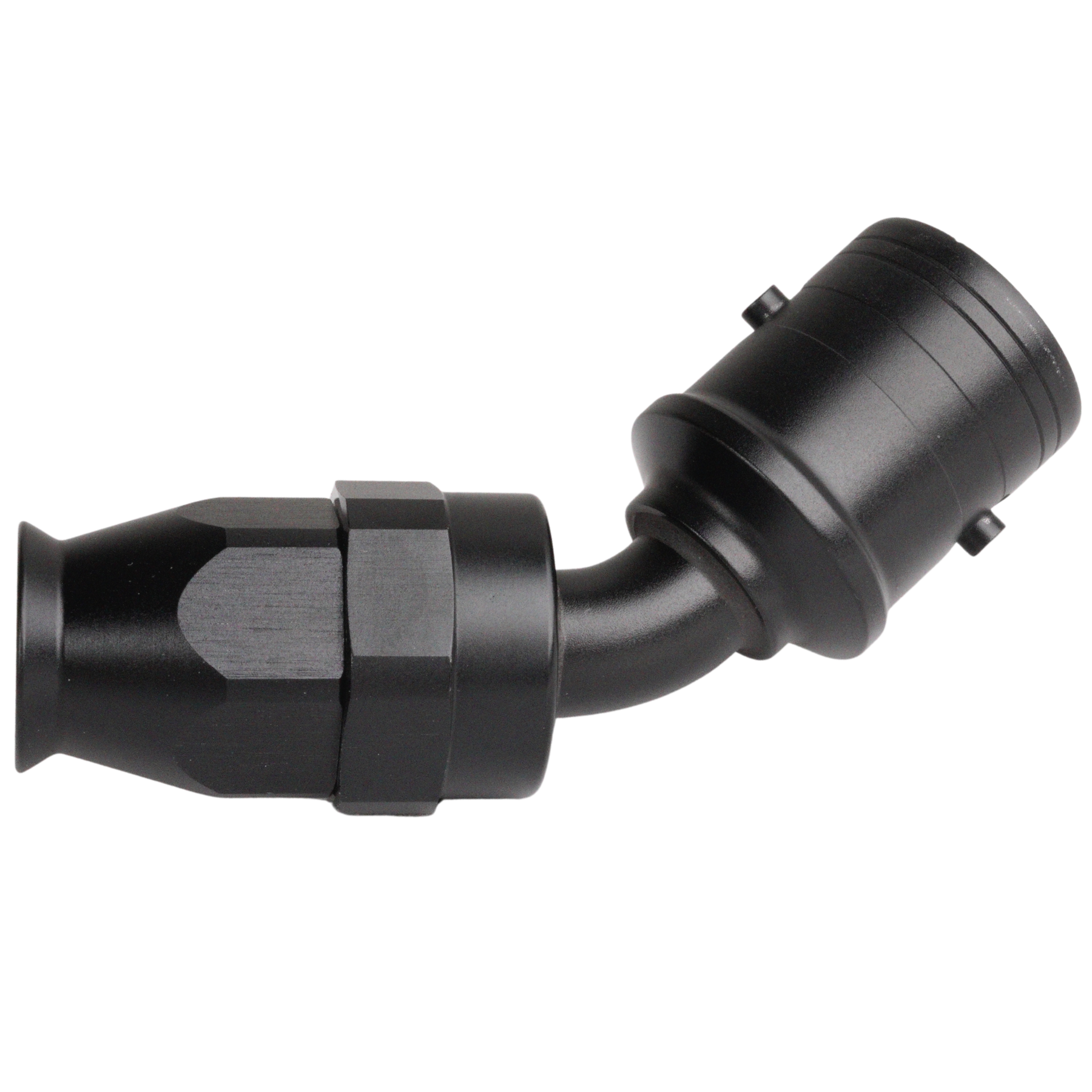 AN4 45° PTFE Quick-Connect Fin de tuyau