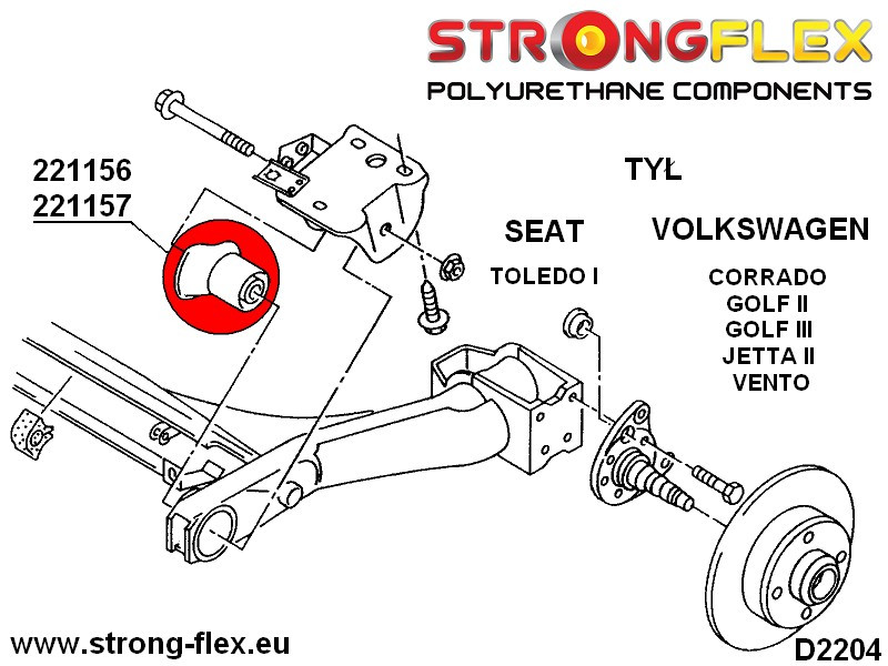 Bush Subframe arrière 45mm