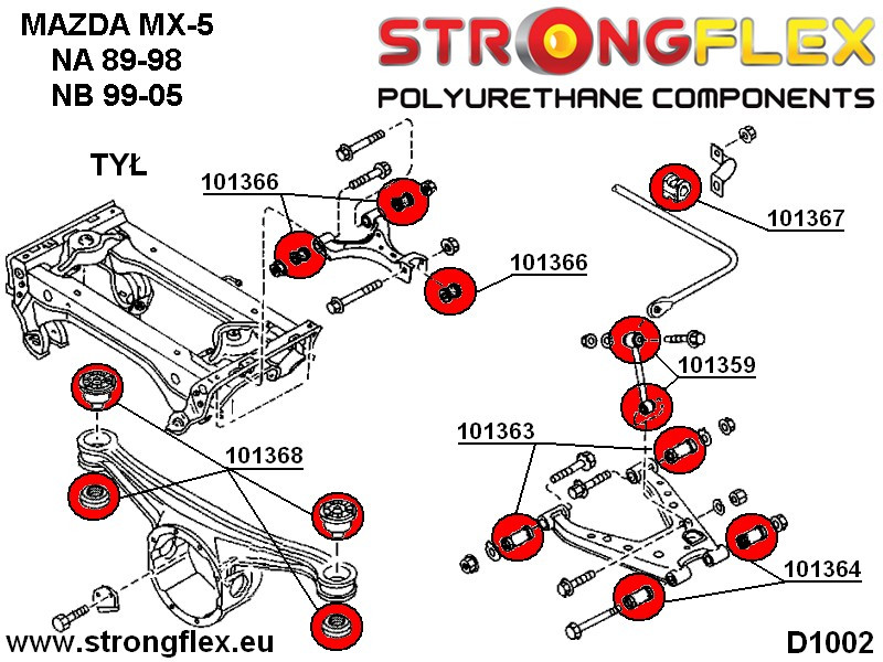 Suspension intérieure inférieure arrière