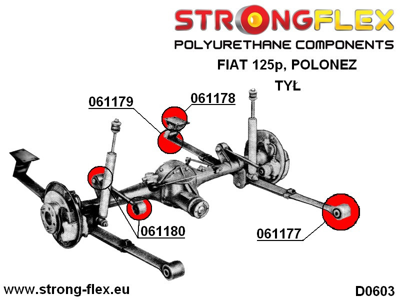 Kit de buisson de suspension arrière Sport