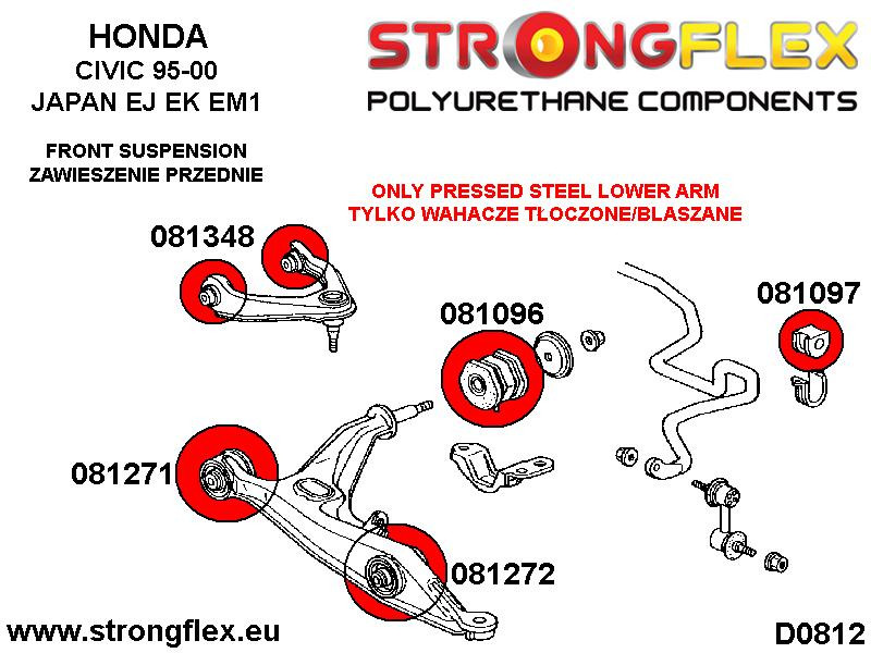 Kit de buisson de suspension avant Sport