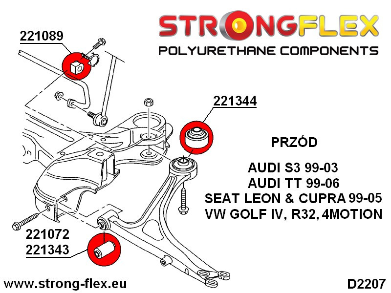 Kit de brousse de suspension avant