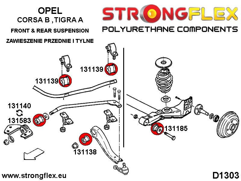 Kit de brousse de suspension avant