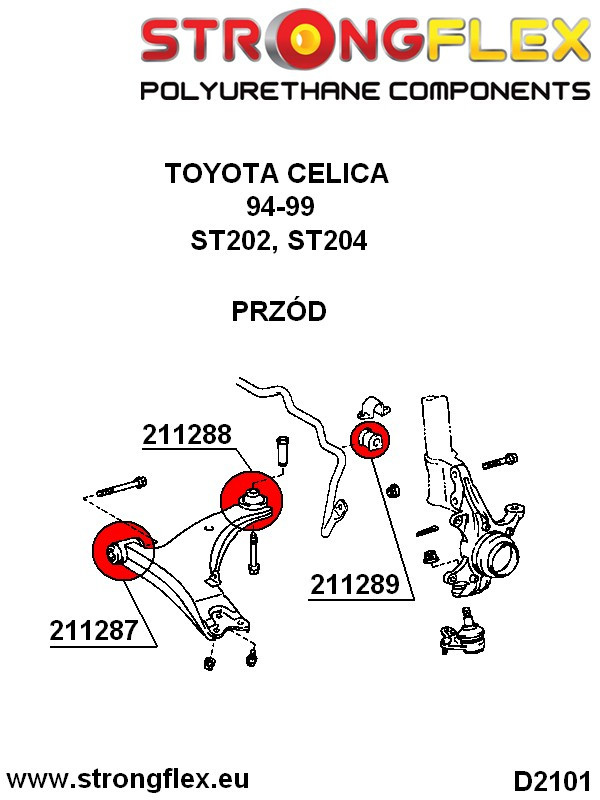 Kit de brousse de polyuréthane à suspension avant Sport