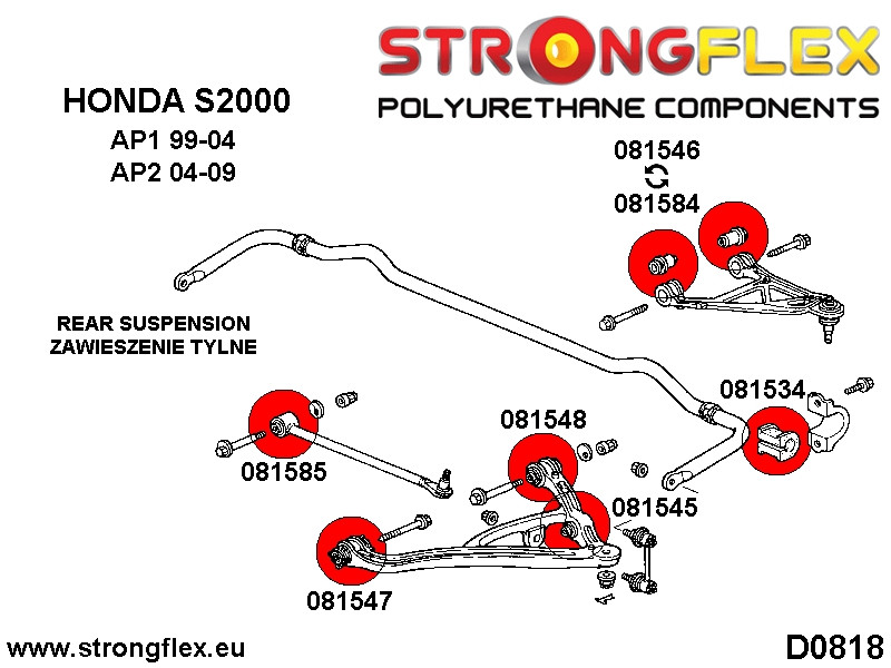 Kit de brousse de suspension complète AP1