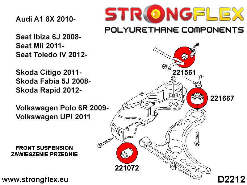 Kit de brousse de suspension avant