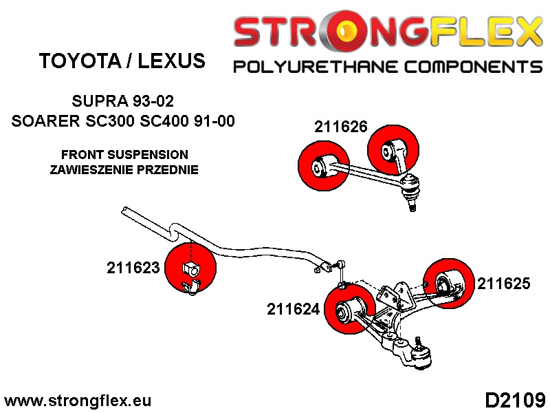 Toyota supra MKIV AVANT BASHBONE ARRIÈRE BUSH Sport