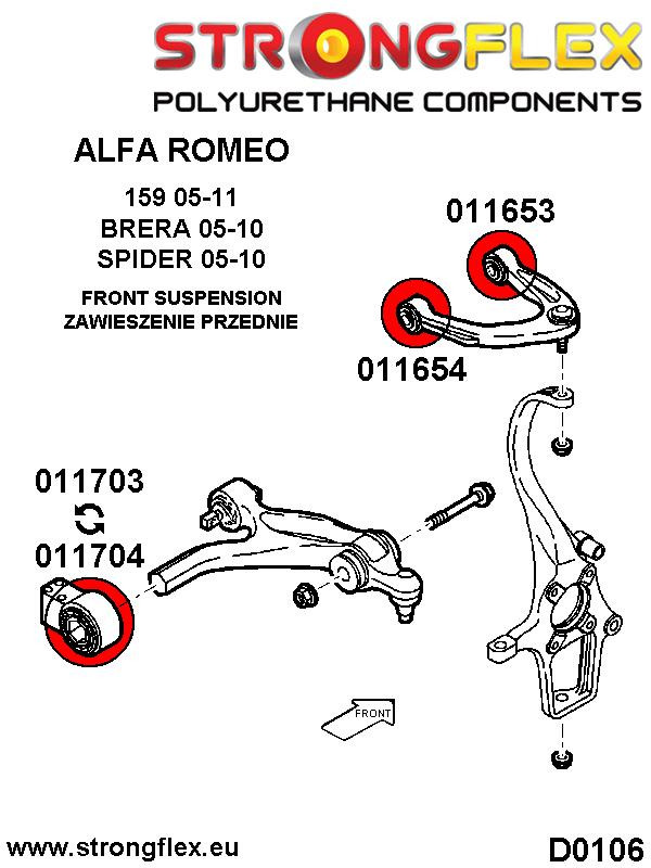 Bras à bras inférieur avant 54mm