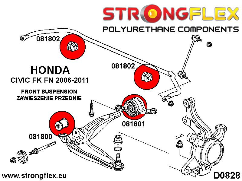 Kit de brousse de suspension avant