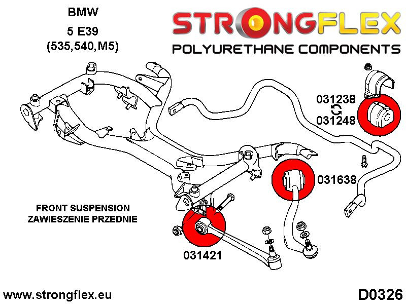 Kit de buisson de suspension complet E39 Sedan Sport