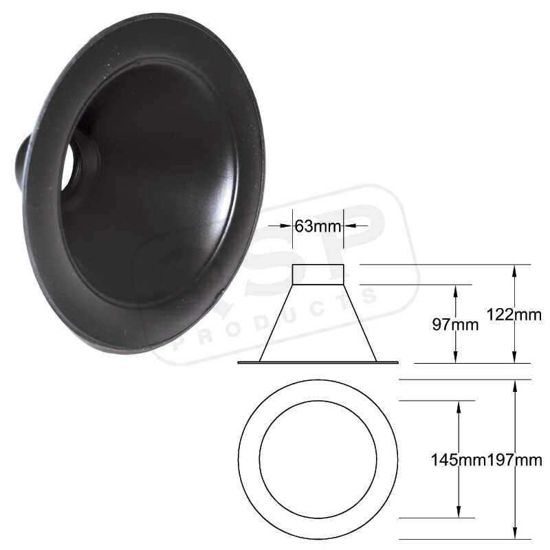 Inlet 63mm Noir
