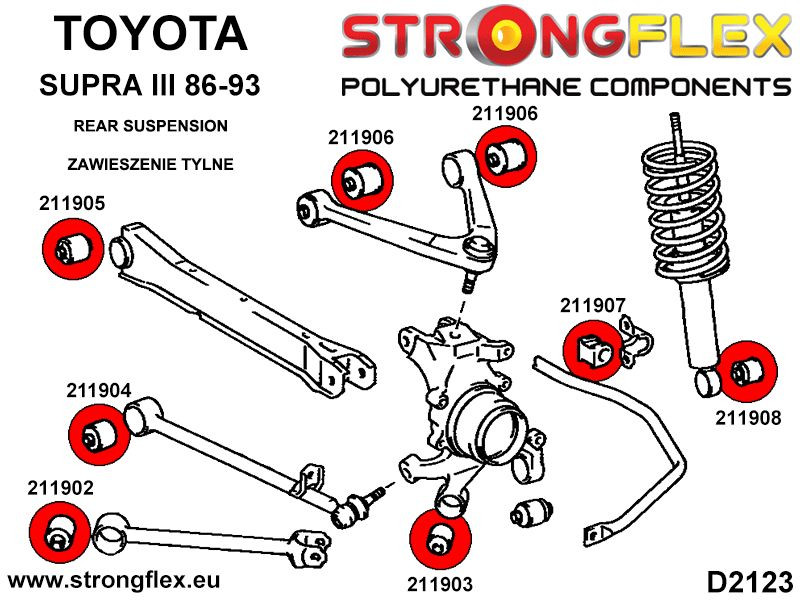 Toyota supra mk3 bras de contrôle arrière arrière arrière