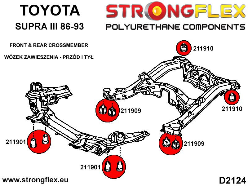 TOYOTA SUPRA MK3 Kit de bush Suspension complet