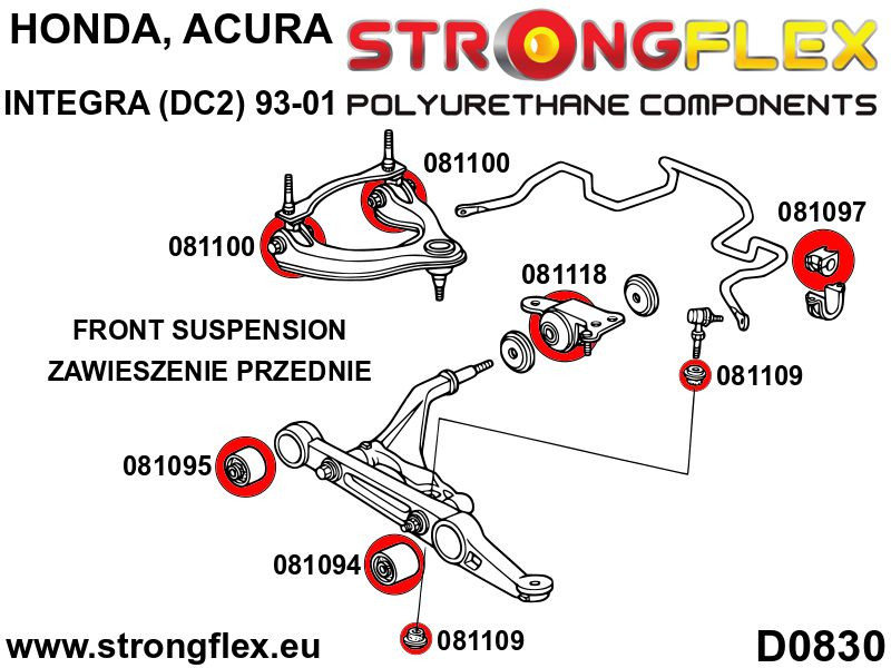 Kit de brousse de suspension avant