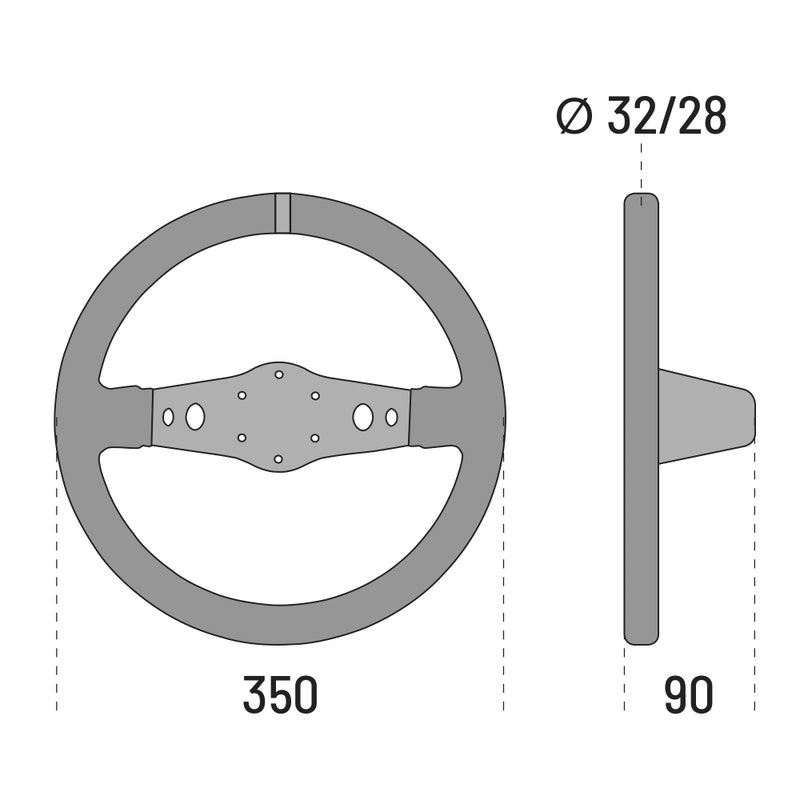 Sparco R215 Volant en daim