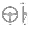Sparco R325 Volant en daim
