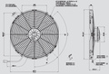Ventilateur de refroidissement SPAL 385mm/16" aspiration HD