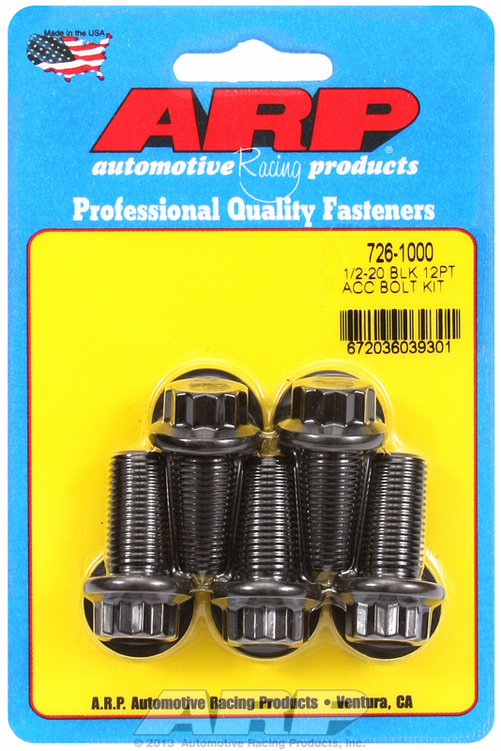 ARP Bolt Kit 1/2-20 x 1.000 Black Oxide 12PT