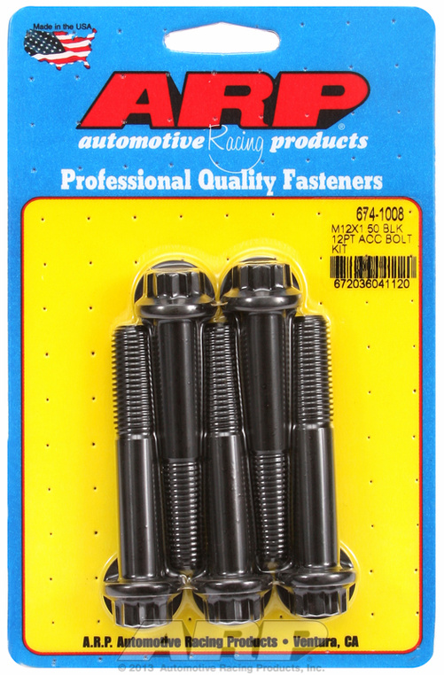 ARP Bolt Kit M12 x 1.50 x 70 Black Oxide 12PT