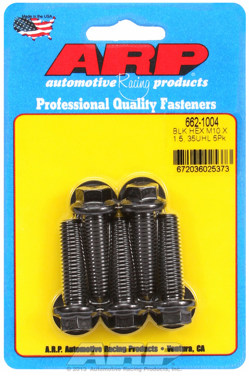 M10 x 1.50 x 35 hex black oxide bolts (5pcs)