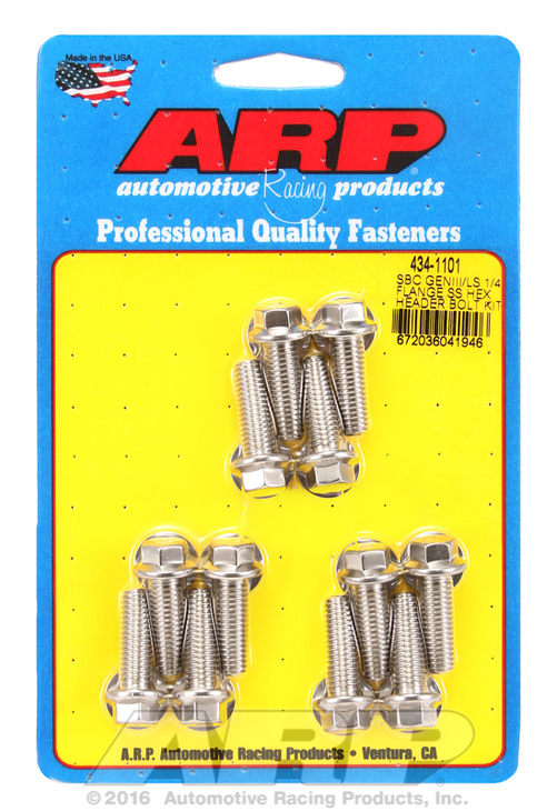SBC GENIII/LS 1/4 FLANGE SS HEX HEADER BOLT KIT