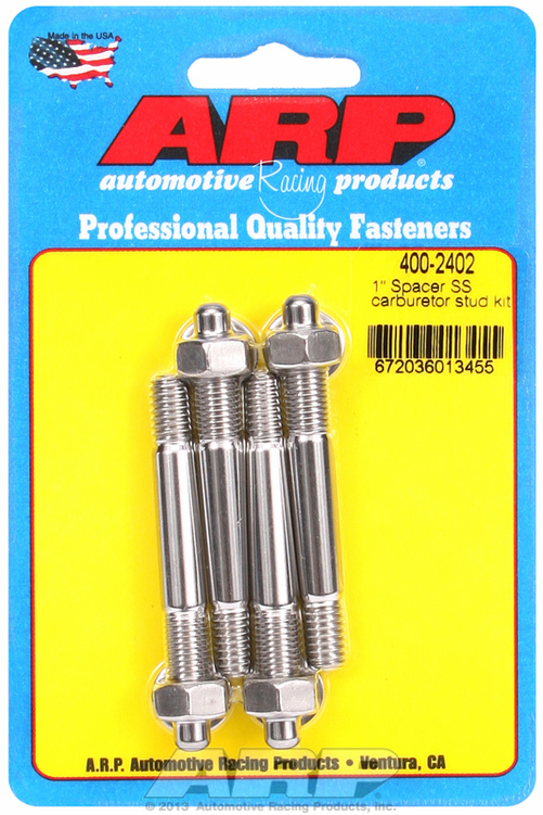 "1"" Spacer SS carburetor stud kit"