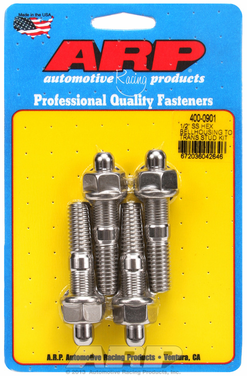 1/2" SS hex bellhousing to trans stud kit
